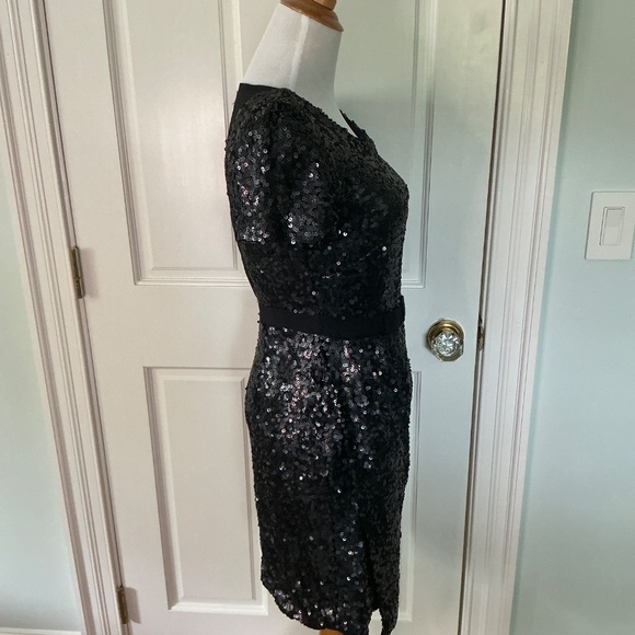 MM Couture by Miss Me Black Sequin Dress Size Medium Short Sleeve - Picture 4 of 5